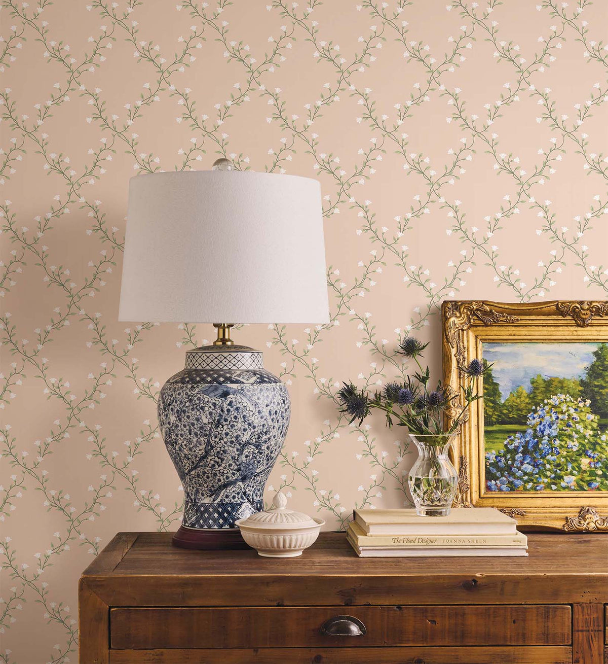 Bellflower Wallpaper Sample - Rose