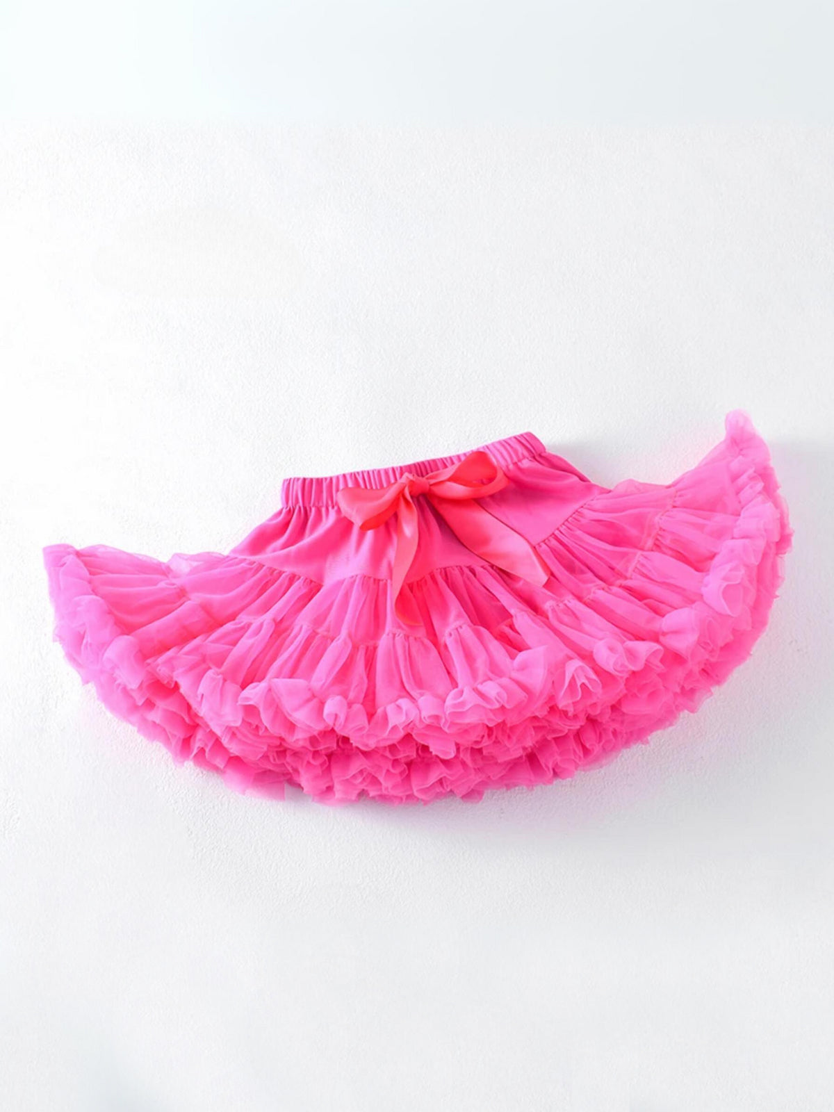 Adorable Fluffy Tulle Tutu Skirt with Satin Bow