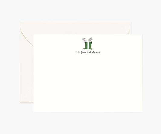 Activities Personalized Stationery  - Garden Boots