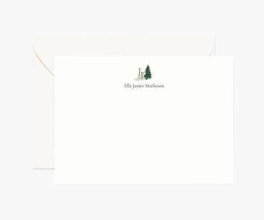 Activities Personalized Stationery  - Skis