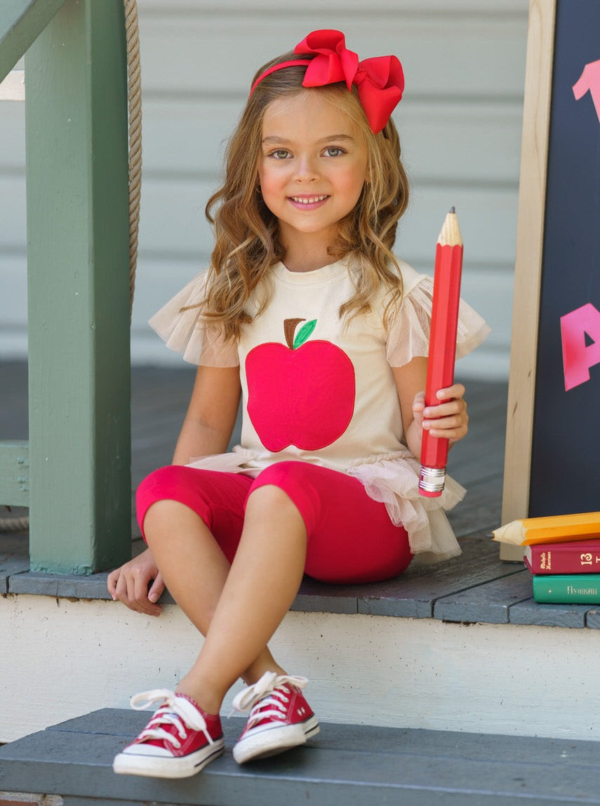 Apple-y Ever After Ruffle Top and Legging Set