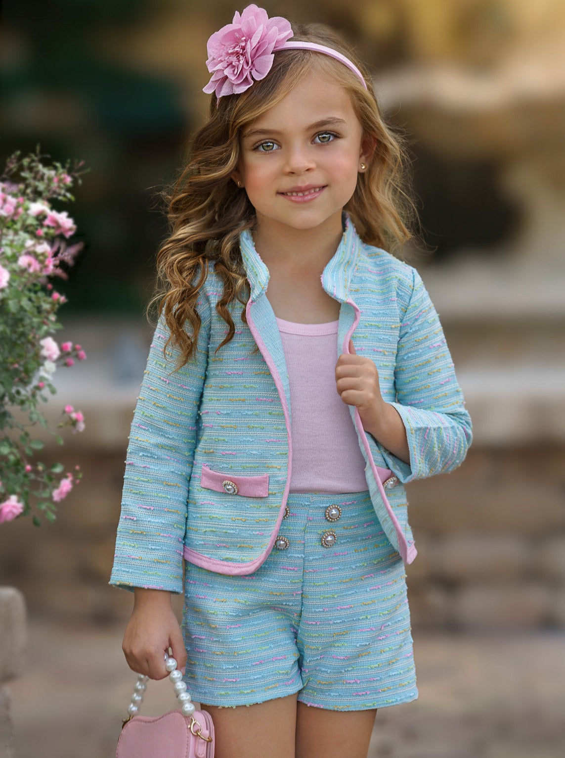 Admired Tweed Matching Blazer and Short Set