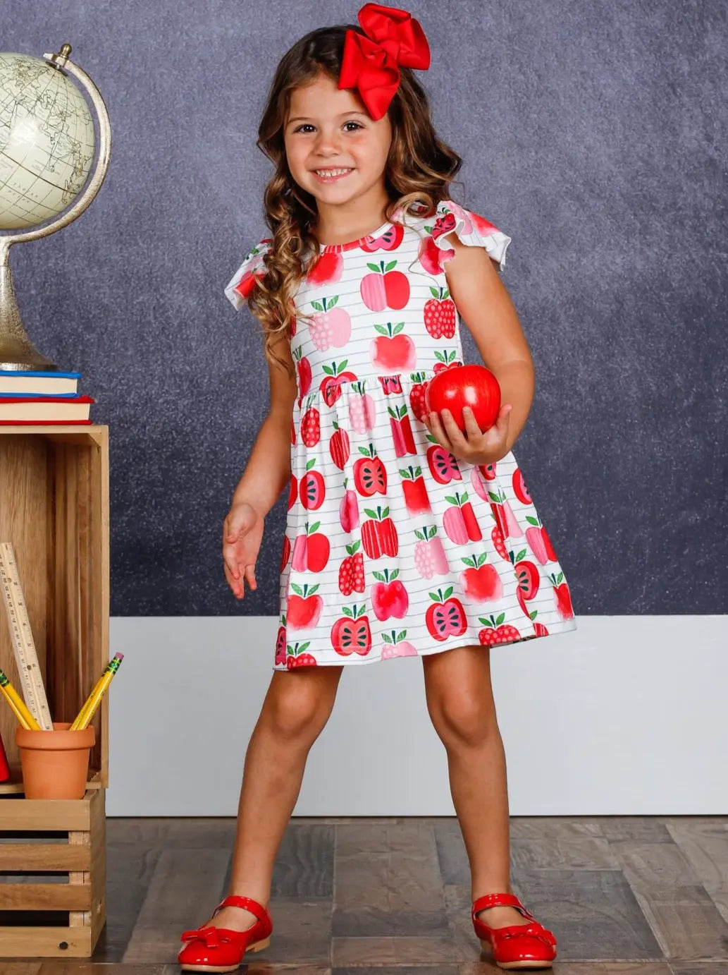 Apple Angel Ruffle Sleeve Dress