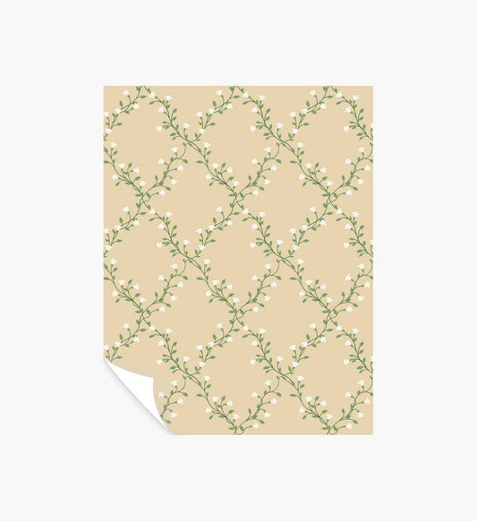 Bellflower Wallpaper Sample - Linen